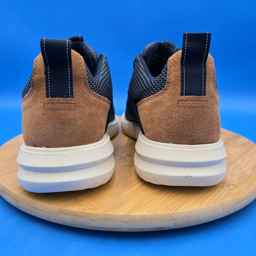Cole Haan Mens Grand+ Hybrid Sneakers 9.5 Navy Mesh & Suede Comfort‎ Shoes NWOB